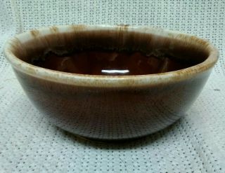 Vintage Mccoy Pottery Brown Drip Mixing Bowl 7027 7½ Inches Diameter