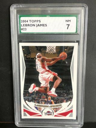 Lebron James 2004 Topps Basketball 2nd Year Card 23 Graded Spa 8 Nm - Mt L2