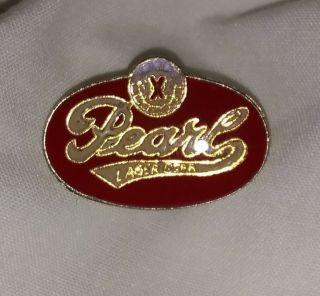 1980s Vintage Pearl Lager Beer Pin Pbr Pabst Texas Tx Hat Motorcycle Vest Pin