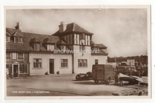 The Ship Inn Lymington Hampshire Vintage Rp Postcard 038c