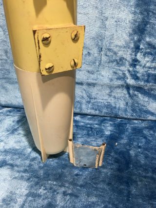 Vintage 1950’s Yellow Rocket Ship Shape Dazey Ice Crusher with wall mount 3