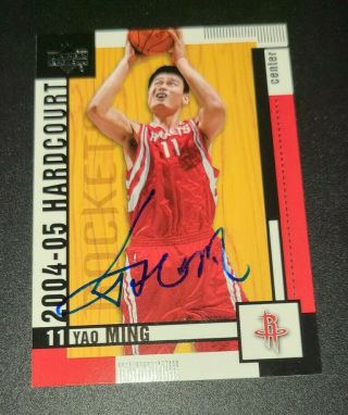 Yao Ming Houston Rockets Signed 2004 - 05 Ud Harcourt 30 Autograph Auto Nba