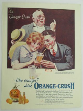 Vintage Ward’s Orange Crush Syrup Soda Fountain Dispenser 1921 Print Ad