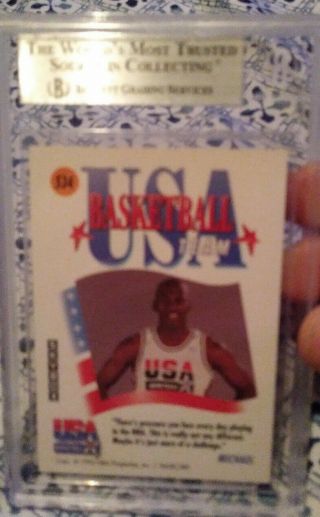 Michael Jordan Chicago Bulls 1991 - 92 Skybox 534 USA BGS 9 Dream Team w/10 2