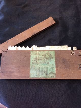 Antique Stanley No.  45 Plane Cutters In Wood Box