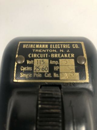 Vintage Heinemann Circuit Breaker - 115V 6A 2