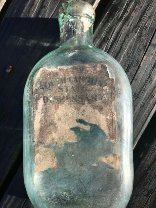 South Carolina State Dispensary Bottle Antique Pre 1900