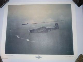 Vintage1979 Mpb R.  G Smith Silver Wings Series Print P - 51 Mustang Over Europe