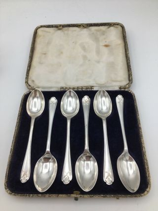 Walker & Hall Vintage Solid Silver Spoons 1933 Golf Emblem Vgc