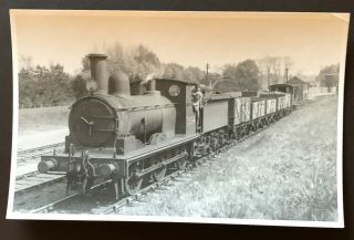 Old Photograph Postcard Hadham Railway Station & Ger Loco In 1934