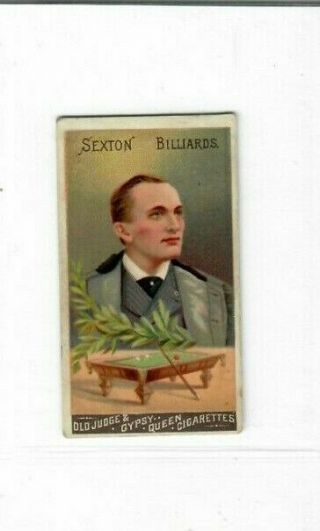 Sexton Billiards N162 1888 Old Judge Gypsy Queen Goodwin & Co.  Cigarettes Card