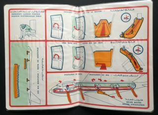 MEA Middle East Airlines BOEING 747 SAFETY CARD airways BEIRUT LEBANON 3