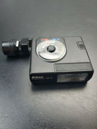 Vintage Nikon Speedlight Sb - 15 Shoe Mount Flash For Nikon With Hot Shoe Adaptor