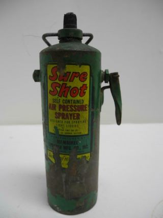 Vintage Mini/small Sure Shot Refillable Air Pressure Sprayer Made In U.  S.  A