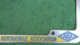 Vintage California State Automobile Association AAA License Plate Frame 3