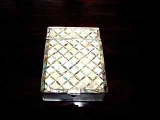 Antique 19th Century Mother Of Pearl And Abalone Shell Box