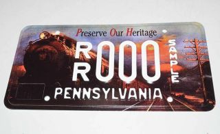 Pennsylvania License Plate - Preserve Our Heritage Railroad Train - Sample Rr000