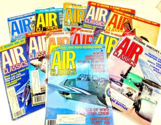 Vintage Air Classics Magazines 12 Issues 6 - 1980,  6 - 1984 Colorful Historical