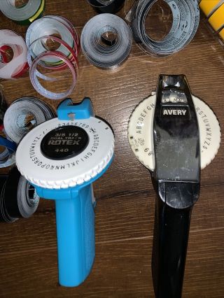Vintage Avery Rotex Label Maker 3/8 or 1/2 
