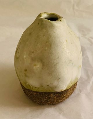 Vintage Mcm Signed Pottery Sculptural Bud Weed Pot Vase Us Ship
