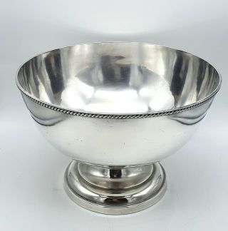 Large Antique Silver Plated Victorian Punch Bowl - 1800 