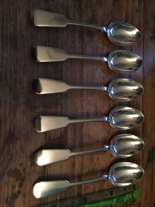 Set Of 6 Antique Silver Spoons