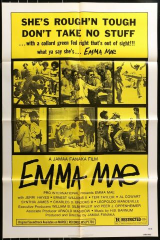 Emma Mae Jeri Hayes Vintage Ff 1976 1 - Sheet Movie Poster 27 X 41 1a