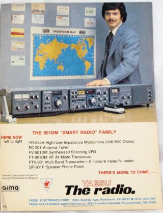 Vintage 1979 Yaesu Ft - 901dm Transceiver Ham Radio Print Ad