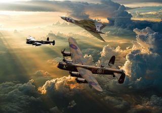 Avro Vulcan Xh558 & Avro Lancasters Canvas Prints Various Sizes Delivery