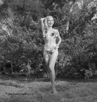 Bunny Yeager Pin - Up Camera Negative Blonde Dottie Sykes Orchid Bikini