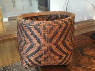 Antique Native American Indian Cherokee River Cane Basket Art Craft Weaving