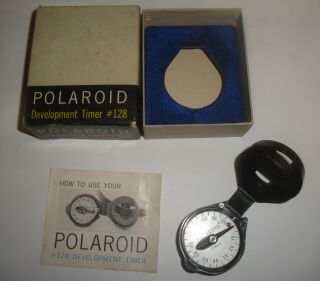 Vintage Polaroid Development Timer Model 128 Box Color Pack Cameras