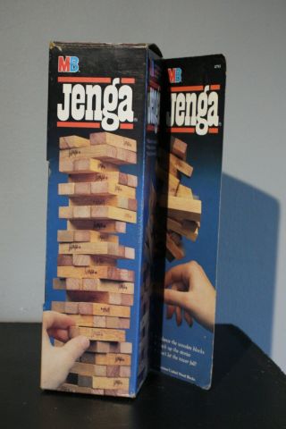 Vintage 1986 Jenga By Milton Bradley Games Wooden Blocks 4793