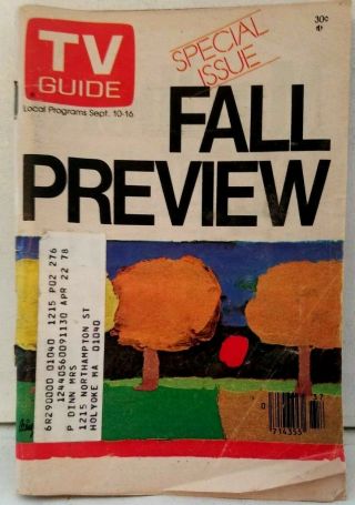 Vintage Sept.  10,  1977 Tv Guide Special Issue Fall Preview 75 Pages