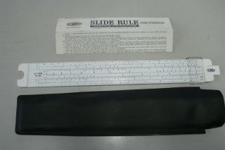 Vintage Acu Math No.  400 Slide Rule With Sleeve Case Usa S/h In Usa