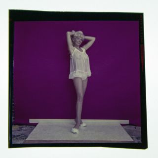 Vintage 1960s Bunny Yeager Color Camera Transparency Pretty Blonde Betty Andrews 2
