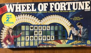 Vintage 80s Wheel Of Fortune Board Game Merv Griffin Pre - Owned 100 Complete
