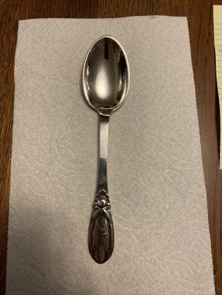 Evald Nielsen - 830 Dansh Silver - Design No.  6 - Large Serving Spoon