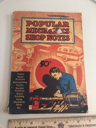 Vintage 1937 Popular Mechanics Shop Notes Streamlined Trailer Plans Book