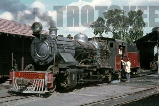 35mm Slide India Indian Railways Steam Loco 3 Zf Pulgaon 1979
