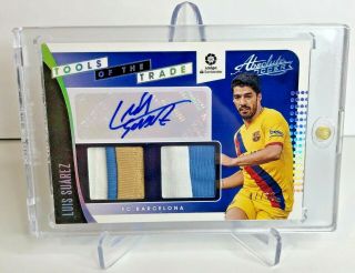 Luis Suarez Fc Barcelona Autographed Match - Worn Jersey Patch 47/50 Liverpool