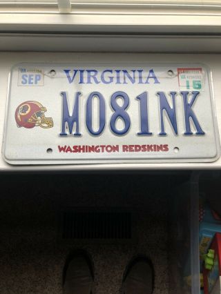 Virginia Washington Redskins License Plate