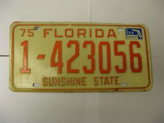 1975 75 1977 77 Florida Fl License Plate 1 - 423056
