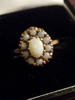 Antique 10k Gold Opal Ring Size 5