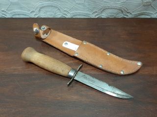 Vintage - Frosts Mora - Fixed Blade Knife Made In Sweden - W/ Sheath