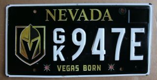 Nevada Vegas Born Las Vegas Golden Knights License Plate