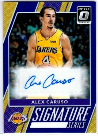 2017 18 Optic 95 Auto Alex Caruso Autograph Purple Prizm Rookie Rc Lakers
