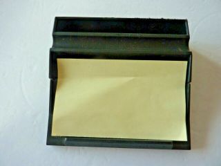 Vintage 3m Post - It Note And Pen Holder,  3x5,  Weighted