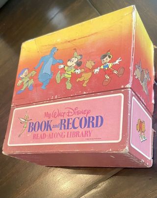 Vintage My Walt Disney Read Along Book & Record Library set of 17 ORIG BOX 2