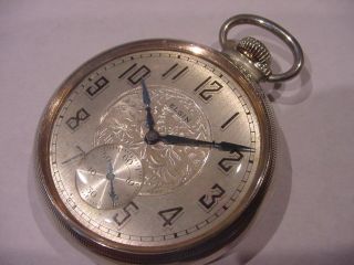 1927 16 Size Elgin Model 7 Grade 291 Fantastic Dial Antique Watch